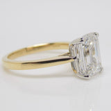 18ct Yellow Gold Emerald Cut Lab Grown Diamond Engagement Ring 3.07ct SKU 7707079