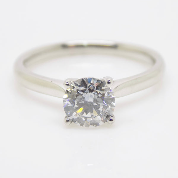 Platinum Round Brilliant Lab Grwon Diamond Solitaire Engagement Ring 1.09ct SKU 7707082