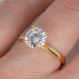 Aroca "Zaria" 18ct Yellow Gold & Yellow Gold Head, Lab Grown Round Brilliant Diamond Solitaire Engagement Ring 1.50ct SKU 7707086