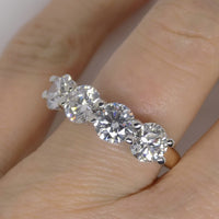 18ct Yellow Gold/White Gold Head 4 Lab Grown Diamonds Ring 3.00ct SKU 7707101