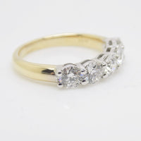 18ct Yellow Gold/White Gold Head 5 Lab Grown Diamonds Ring 1.50ct SKU 7707107