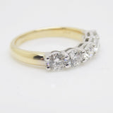 18ct Yellow Gold/White Gold Head 5 Lab Grown Diamonds Ring 1.50ct SKU 7707107