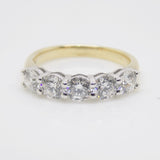 18ct Yellow Gold/White Gold Head 5 Lab Grown Diamonds Ring 1.50ct SKU 7707107