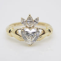 9CT YG Lab Grown Diamond Claddagh Ring 1.21ct SKU 7707117