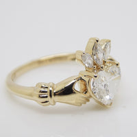 9CT YG Lab Grown Diamond Claddagh Ring 1.21ct SKU 7707117