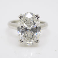 Platinum Oval Lab Grown Diamond Engagement Ring 5.09ct SKU 7707127