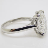 Platinum Oval Lab Grown Diamond Engagement Ring 5.09ct SKU 7707127