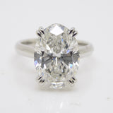Platinum Oval Lab Grown Diamond Engagement Ring 5.09ct SKU 7707127