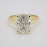 18ct Yellow Gold and Yellow Gold Head, "The Evermore", Elongated Cushion Lab Grown Diamond Engagement Ring 3.05ct SKU 7707128