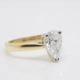 18ct "Isabella" Yellow Gold and White Gold Claws 1.52ct Pear Cut Lab Grown Diamond Engagement Ring SKU 7707130