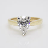 18ct "Isabella" Yellow Gold and White Gold Claws 1.52ct Pear Cut Lab Grown Diamond Engagement Ring SKU 7707130