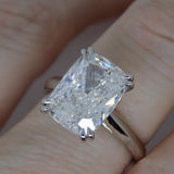 Platinum Aroca "Evara" Cushion Brilliant Lab Grown Diamond Ring 5.04ct SKU 7707131