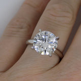 Platinum Lab Grown Round Brilliant Diamond Ring 5.01ct SKU 7707133