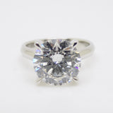 Platinum Lab Grown Round Brilliant Diamond Ring 5.01ct SKU 7707133