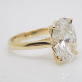 18CT Yellow Gold Oval Cut Lab Grown Diamond 5.01ct SKU 7707137