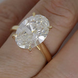 18CT Yellow Gold Oval Cut Lab Grown Diamond 5.01ct SKU 7707137
