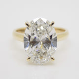 18CT Yellow Gold Oval Cut Lab Grown Diamond 5.01ct SKU 7707137
