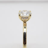 18CT Yellow Gold Lab Grown Round Brilliant Diamond & Hidden Halo 1.56CT SKU 7711002