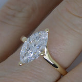 18CT Yellow Gold Lab Grown Marquise Cut Diamond 2.07ct SKU 7711007