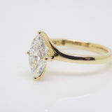 18CT Yellow Gold Lab Grown Marquise Cut Diamond 1.04ct SKU 7711008