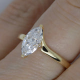 18CT Yellow Gold Lab Grown Marquise Cut Diamond 1.04ct SKU 7711008