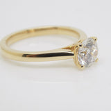 18CT Yellow Gold Round Brilliant Lab Grown Diamond 1.04ct SKU 7711011