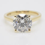 18CT Yellow Gold Round Brilliant Lab Grown Diamond 3.01ct SKU 7711012