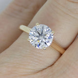 18CT Yellow Gold Round Brilliant Lab Grown Diamond 2.06CT SKU 7711013