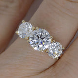 18CT Yellow Gold 3 Round Brilliant Lab Grown Diamonds 2.90CT SKU 7711016