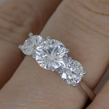 Platinum 3 Round Brilliant Lab Grown Diamonds 2.00ct SKU 7711017