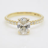 18CT Yellow Gold Oval Lab Grown Diamond & Lab Grown Diamond Shoulders 1.25ct SKU 7711020