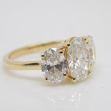 18CT Yellow Gold 3 Oval Lab Grown Diamonds 4.00ct SKU 7711022