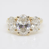 18CT Yellow Gold 3 Oval Lab Grown Diamonds 4.00ct SKU 7711022