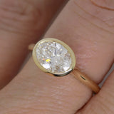 Aroca 18ct "Époque" Yellow Gold Lab Grown Oval Diamond Engagement Ring 1.53CT SKU 7711023