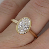 Aroca 18ct "Époque" Yellow Gold Lab Grown Oval Diamond Engagement Ring 1.50CT SKU 7711026