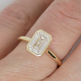 Aroca 18ct "Époque" Yellow Gold Lab Grown Rectangle Diamond Engagement Ring 1.55CT SKU 7711027