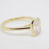 18ct Yellow Gold Emerald Cut Lab Grown Diamond Engagement Ring 1.52ct SKU 7712001
