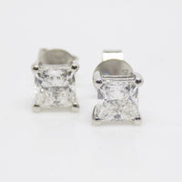 Platinum Princess Cut Lab Grown Diamond Earrings 2.10CT SKU 7743815