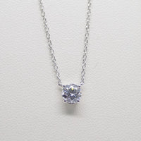 9ct White Gold Round Brilliant Lab Grown Diamond Pendant 0.50ct SKU 7743840