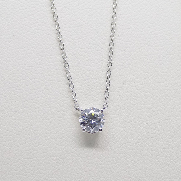 9ct White Gold Round Brilliant Lab Grown Diamond Pendant 0.50ct SKU 7743840