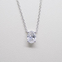 9ct White Gold Oval Lab Grown Diamond Pendant 0.50ct SKU 7743842