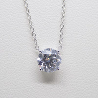 9ct White Gold Round Brilliant Lab Grown Diamond Pendant 1.00ct SKU 7743844