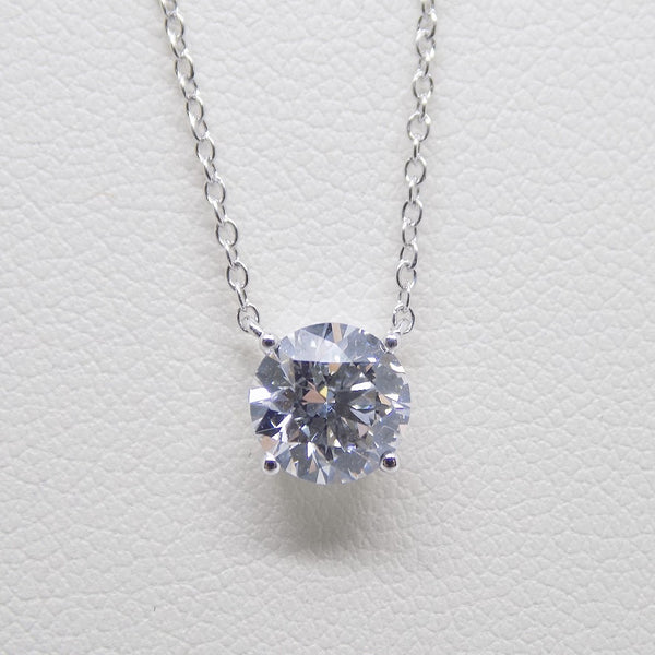 9ct White Gold Round Brilliant Lab Grown Diamond Pendant 1.00ct SKU 7743844
