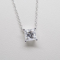 9ct White Gold Princess Cut Lab Grown Diamond Pendant 1.00ct SKU 7743845
