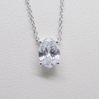 9ct White Gold Oval Lab Grown Diamond Pendant 1.00ct SKU 7743846