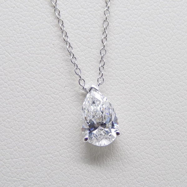 9ct White Gold Pear Cut Lab Grown Diamond Pendant 1.00ct SKU 7743847