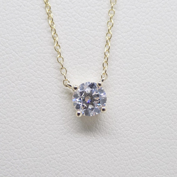 9ct Yellow Gold Round Brilliant Lab Grown Diamond Pendant 0.50ct SKU 7743848