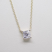 9ct Yellow Gold Princess Cut Lab Grown Diamond Pendant 0.50ct SKU 7743849
