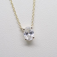 9ct Yellow Gold Oval Lab Grown Diamond Pendant 0.50CT SKU 7743850