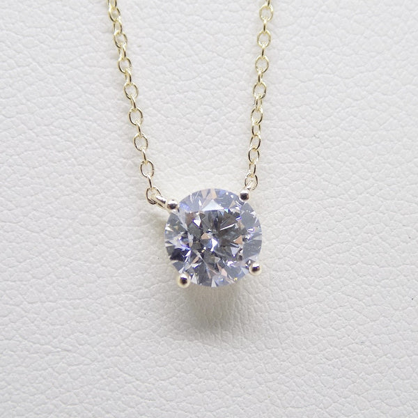 9ct Yellow Gold Round Brilliant Lab Grown Diamond Pendant 1.00ct SKU 7743852